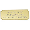 Gold Aluminum Embossed Plate w/Beveled Edge & Notched Corners (2 7/8"x1 1/16")